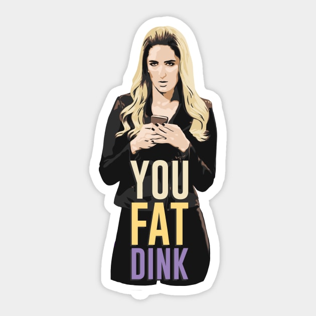 You Fat Dink Sticker by polliadesign